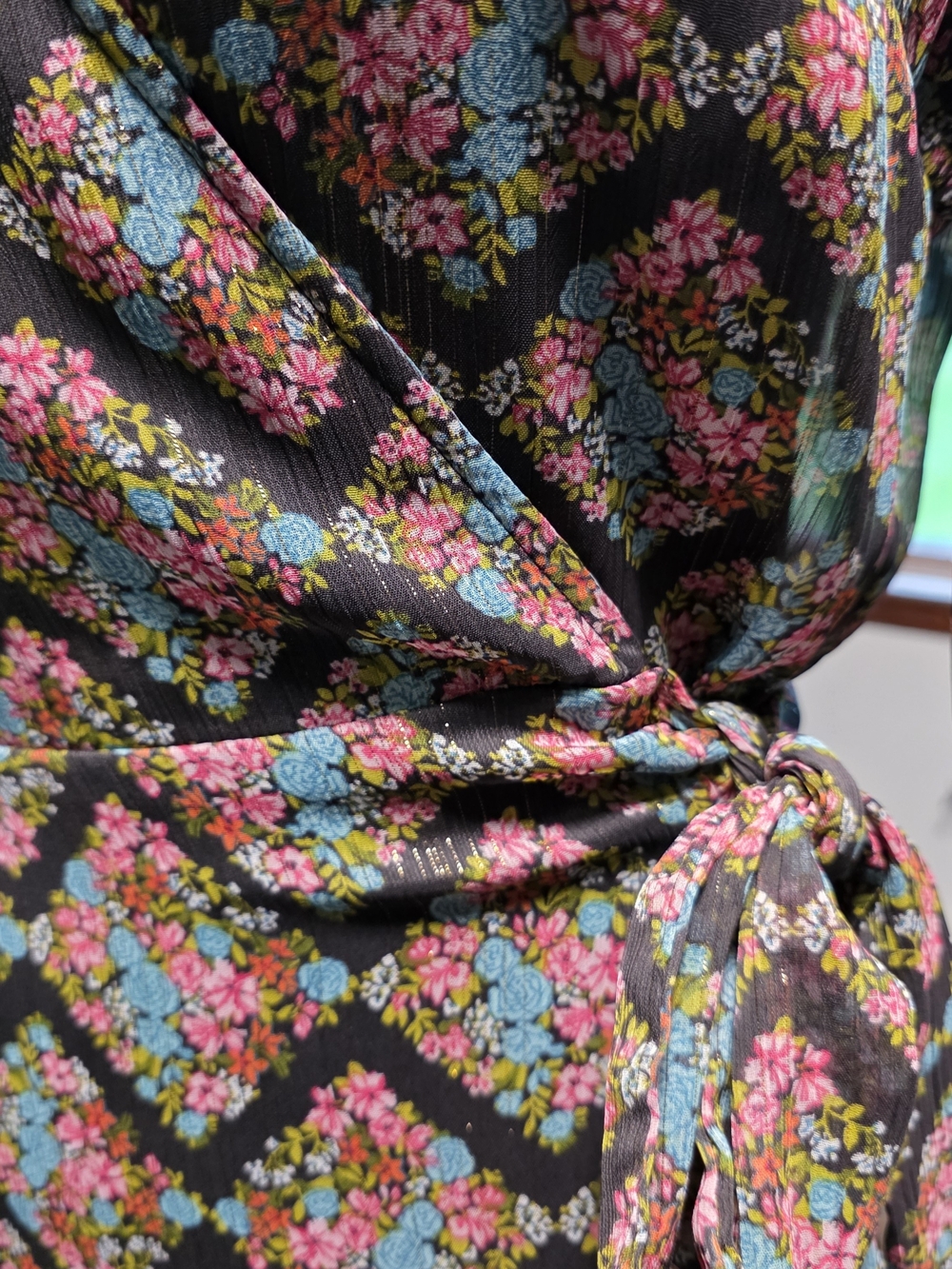 LC Lauren Conrad Boho Floral Diamond Wrap Dress - Picture 3 of 7